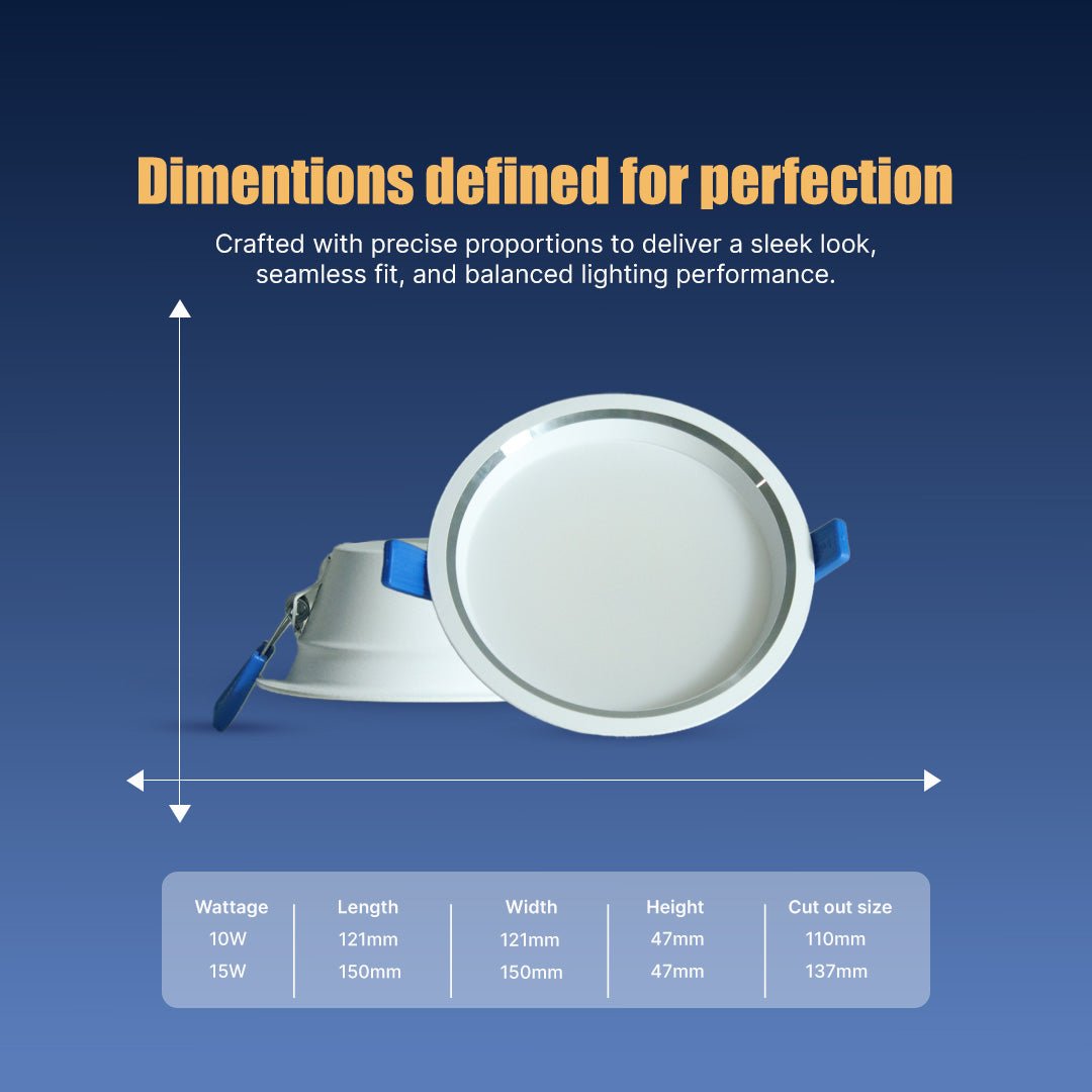 Philips Smart WiFi Aura LED Downlight (Wiz Connected) | Tunable white warm to cool (3000K to 6500k) | Compatible With Amazon Alexa And Google Assistant | Pack of 1 (10w Philips smart Wifi Aura LED DL) - Magic DealsCeiling LightMagic DealsMagic DealsPhilips Smart WiFi Aura LED Downlight (Wiz Connected) | Tunable white warm to cool (3000K to 6500k) | Compatible With Amazon Alexa And Google Assistant | Pack of 1 (10w Philips smart Wifi Aura LED DL)5aura led