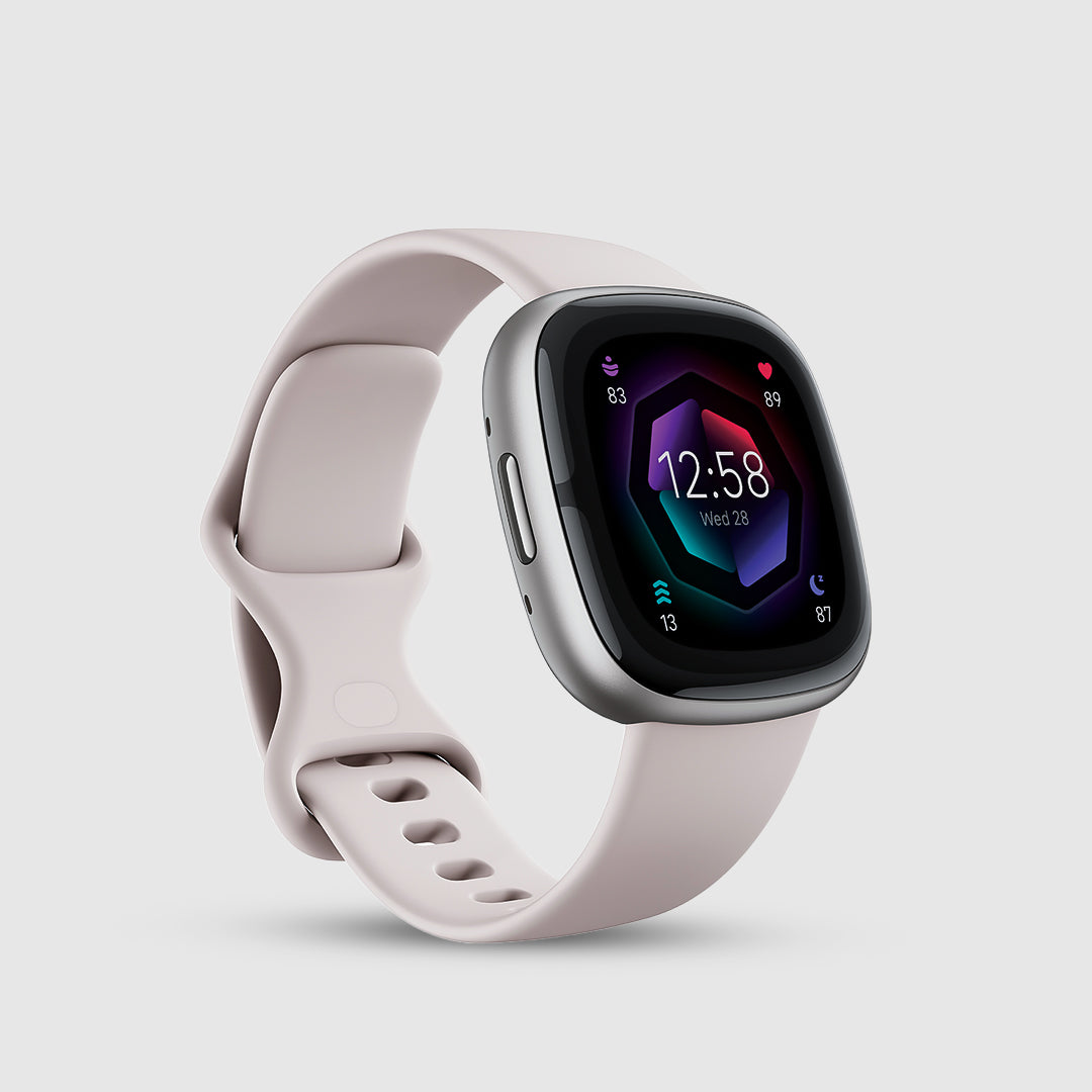 FITBIT Sense 2  Watch (Lunar White / Platinum Aluminium)