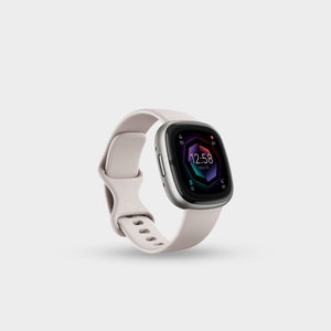 FITBIT Sense 2  Watch (Lunar White / Platinum Aluminium)