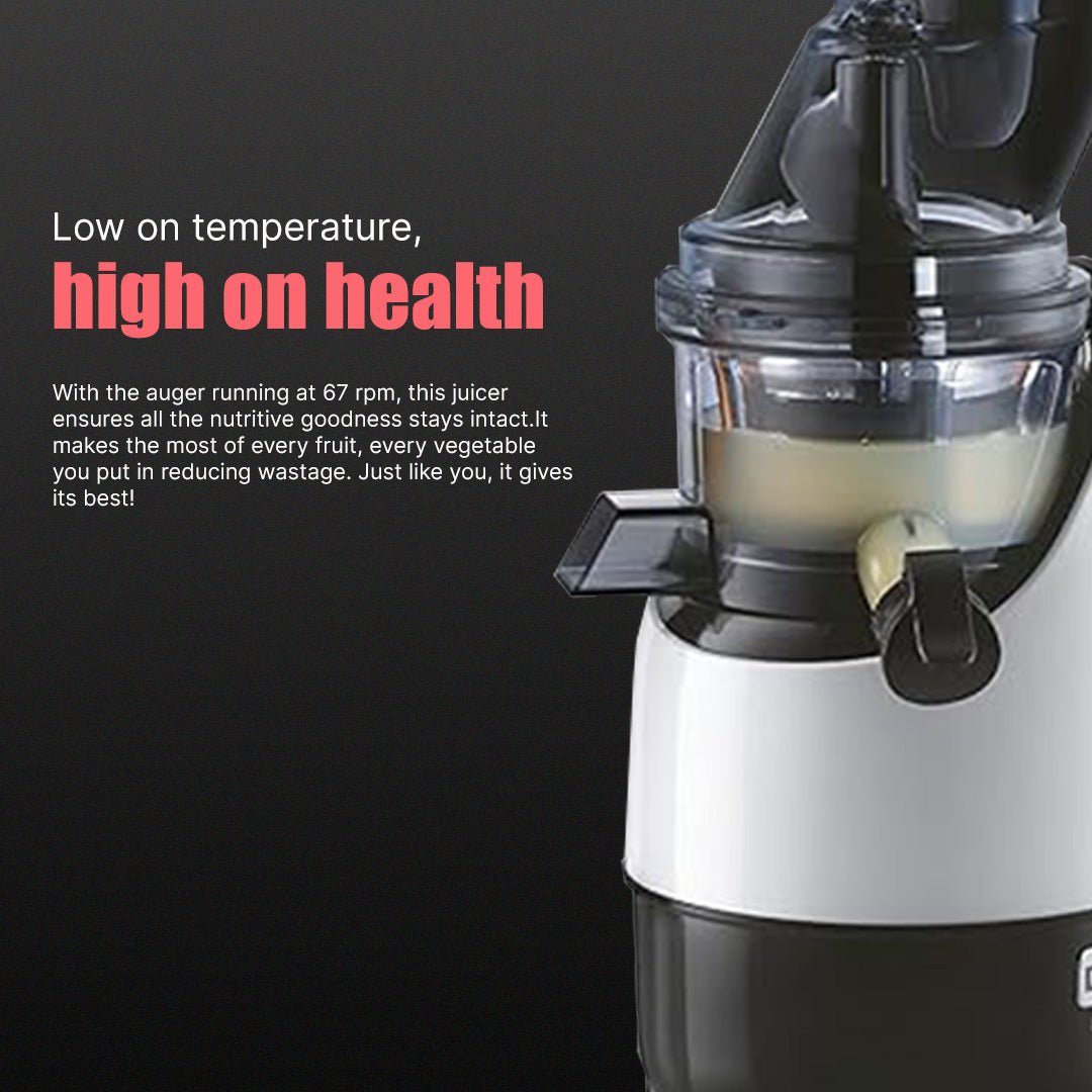 Usha CPJ 382F NutriPress Cold Press Juicer with Full Mouth Feeding Tube, 200 Watt (Black & White) - Magic DealsJuicer MixerMagic DealsMagic DealsUsha CPJ 382F NutriPress Cold Press Juicer with Full Mouth Feeding Tube, 200 Watt (Black & White)3cpj juicer mixer