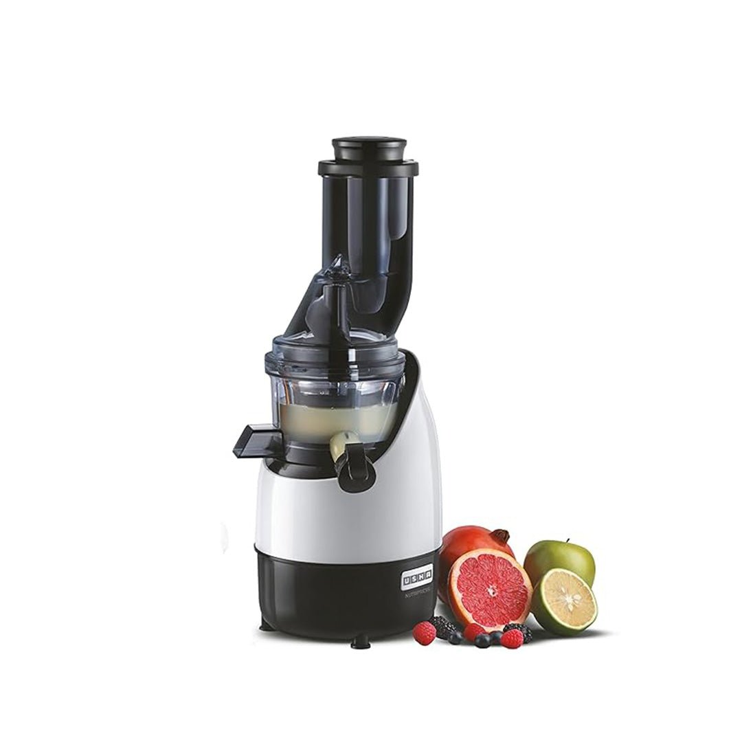 Usha CPJ 382F NutriPress Cold Press Juicer with Full Mouth Feeding Tube, 200 Watt (Black & White) - Magic DealsJuicer MixerMagic DealsMagic DealsUsha CPJ 382F NutriPress Cold Press Juicer with Full Mouth Feeding Tube, 200 Watt (Black & White)1cpj juicer mixer