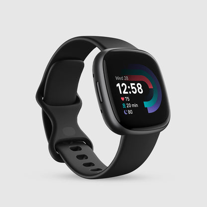 Fitbit Versa 4 Fitness Watch (Black/Graphite Aluminium)