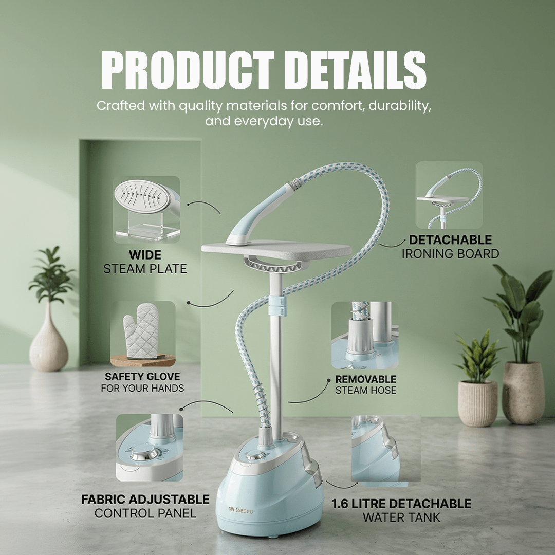 Wego 2000W Garment Steamer (1.6L, 10 Modes) - Magic DealsSteam IronMagic DealsMagic DealsWego 2000W Garment Steamer (1.6L, 10 Modes)7iron